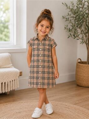 Kid Dress button down 4T Burberry short sleeves